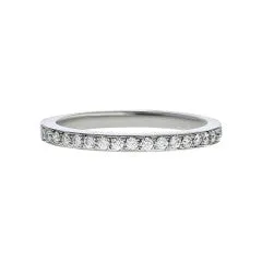 0.21ct Diamond Partway Band in Platinum Size 6.5