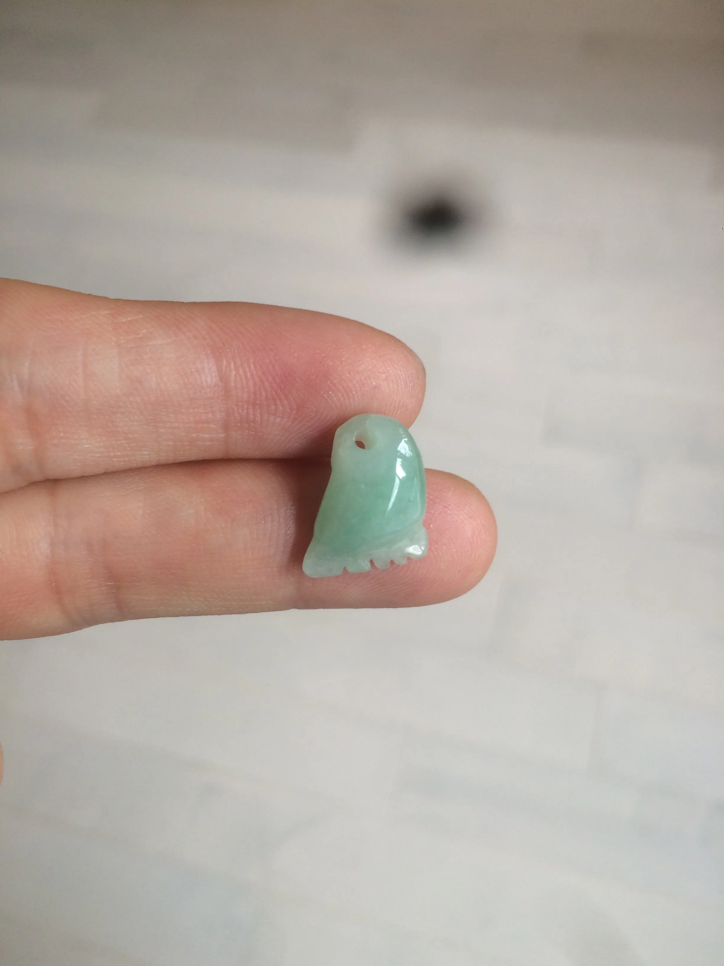 100% Natural icy watery green white purple jadeite Jade foot pendant AX28