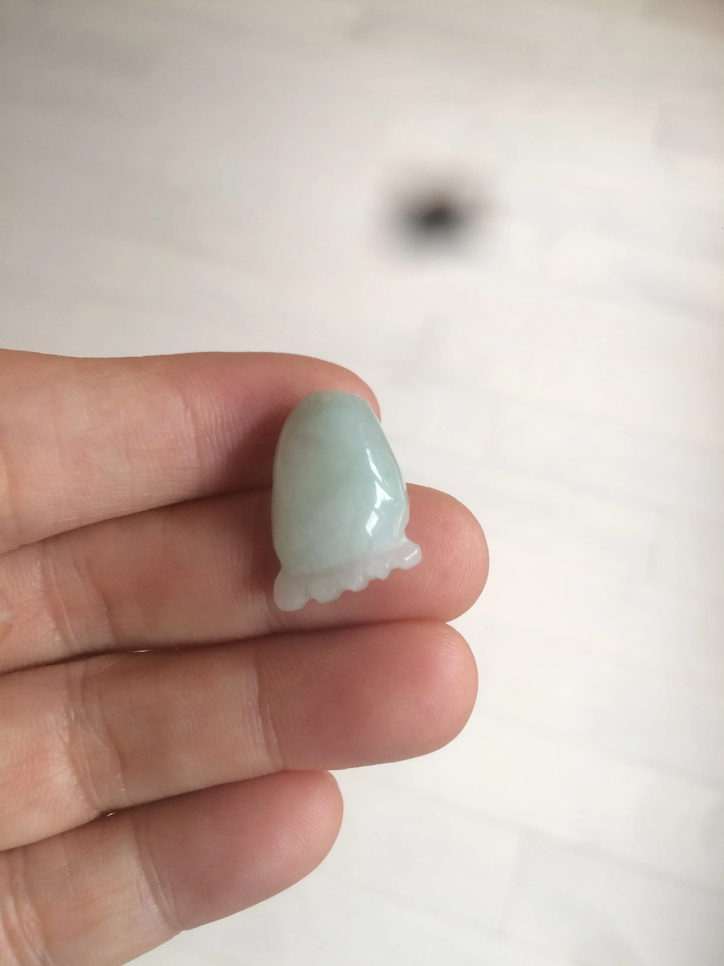 100% Natural icy watery green white purple jadeite Jade foot pendant AX28