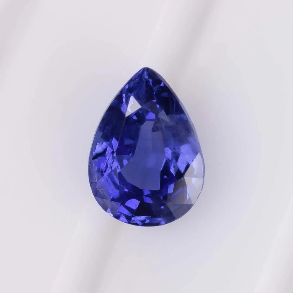 1.27ct PEAR SHAPE SAPPHIRE NATURAL LOOSE GEMSTONE BLUE EARTH MINED TEARDROP