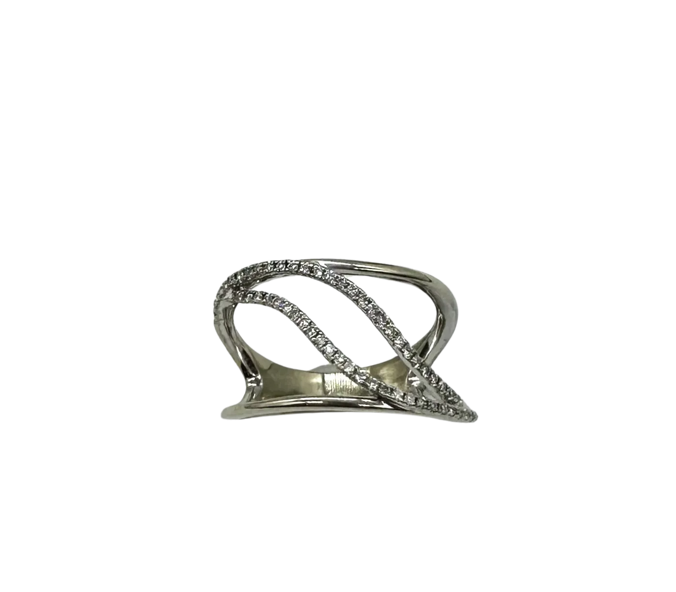 1/3 CTW Diamond Wavy Cutout Ring