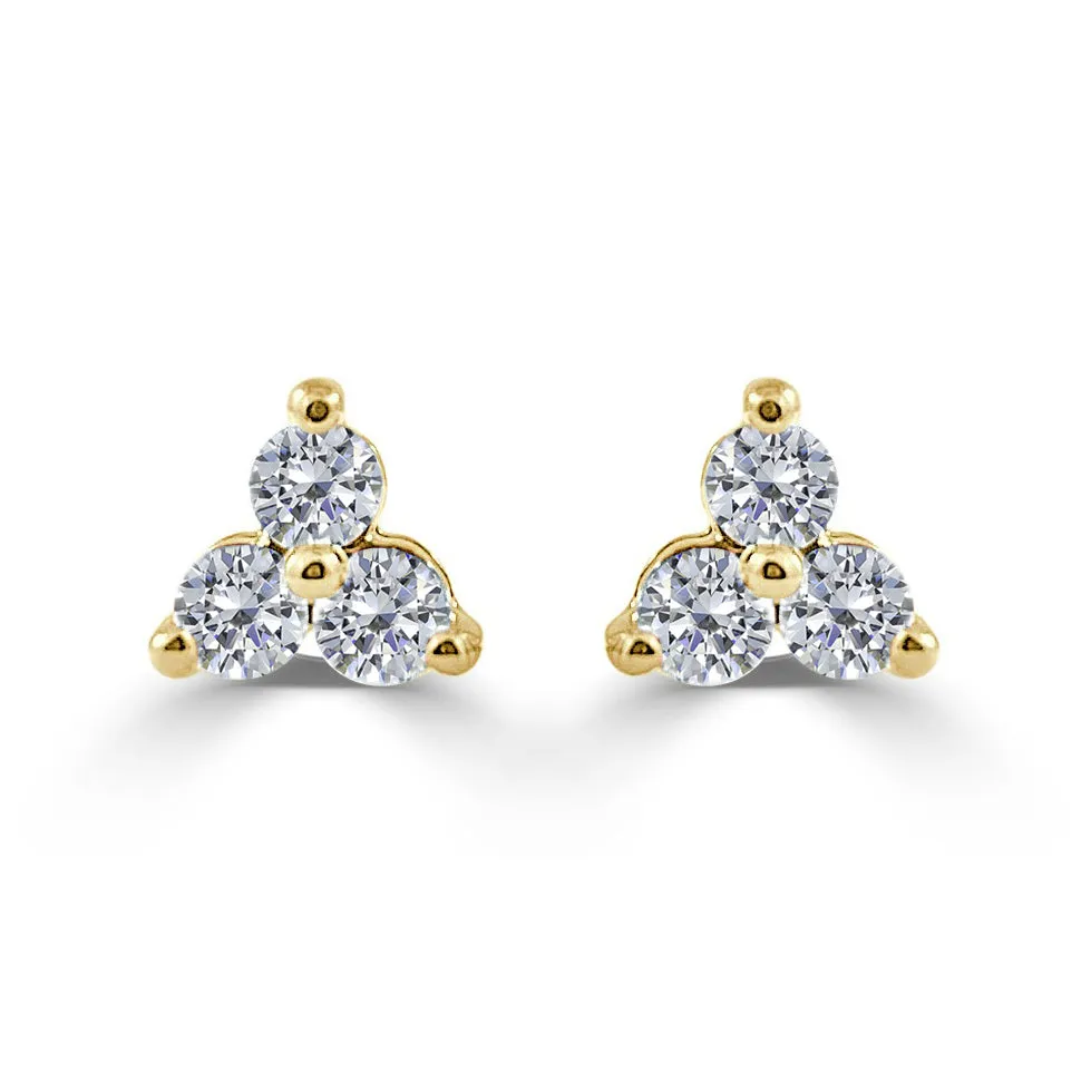 14k Gold & Diamond Stud Earrings - 0.25ct