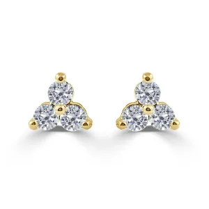 14k Gold & Diamond Stud Earrings - 0.25ct