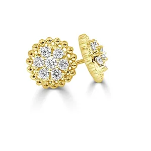 14k Gold & Diamond Stud Earrings - 0.38ct