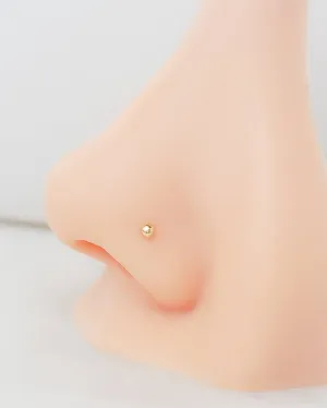 14K Gold Nose Stud