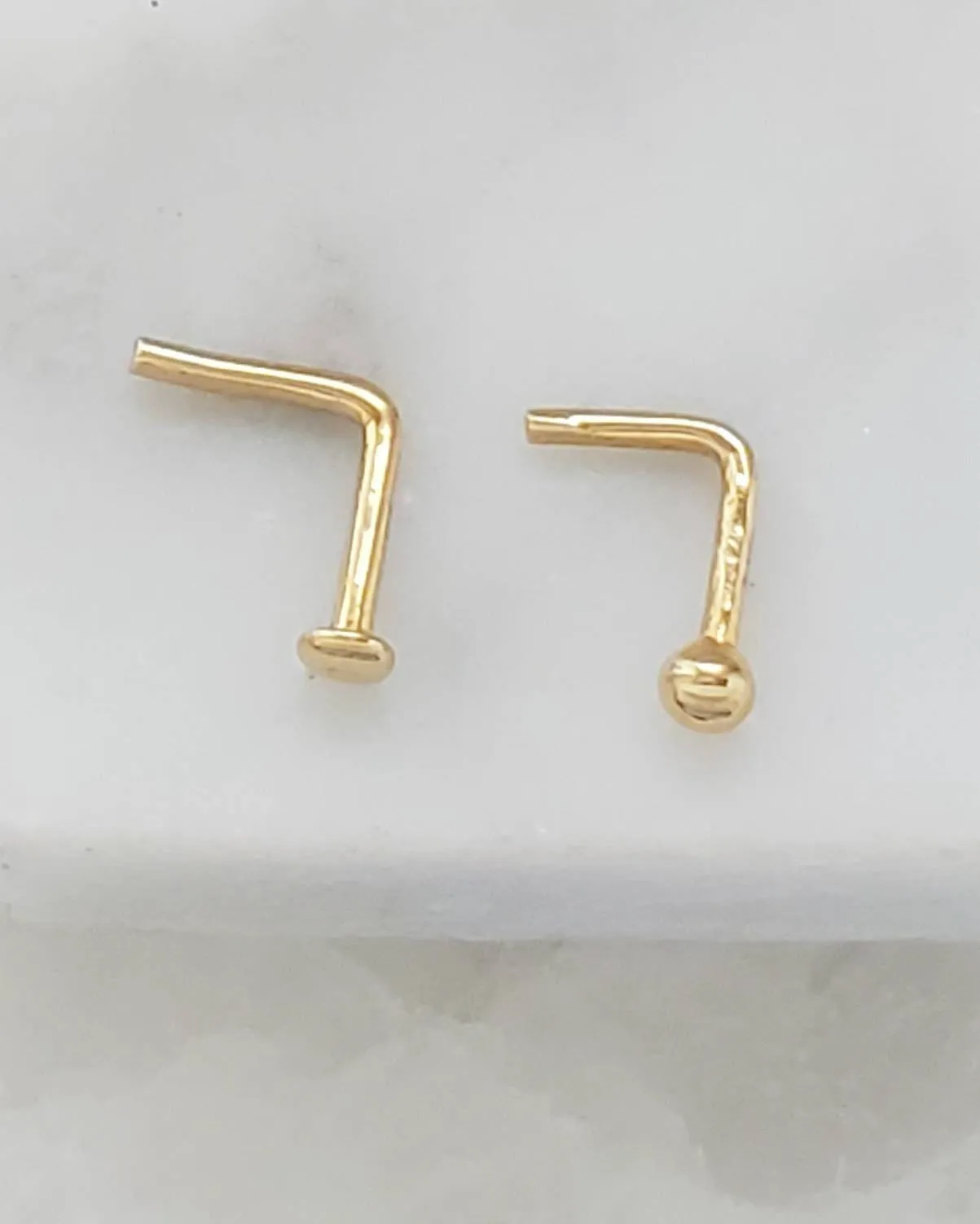 14K Gold Nose Stud