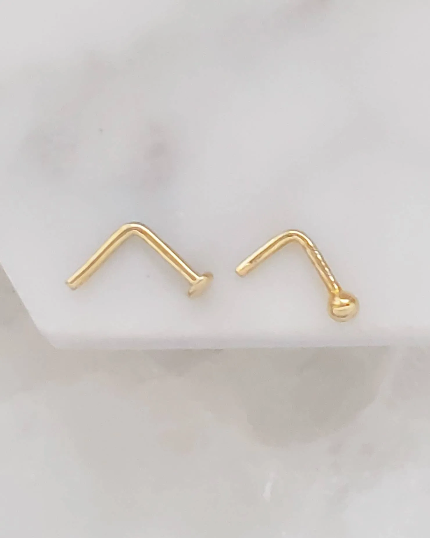 14K Gold Nose Stud