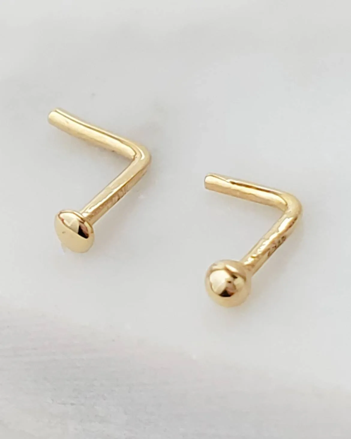 14K Gold Nose Stud