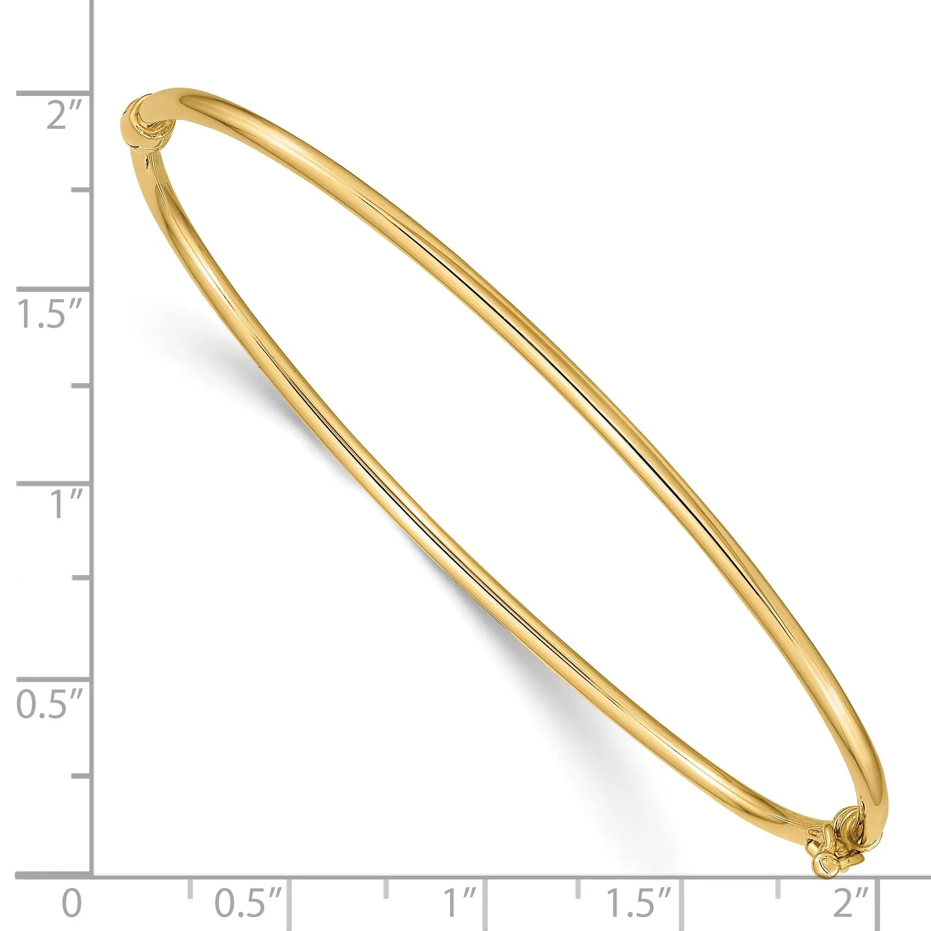 14k Yellow Gold Hinged Bangle Bracelet