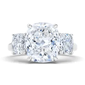 3-Stone Cushion Cut Diamond Ring