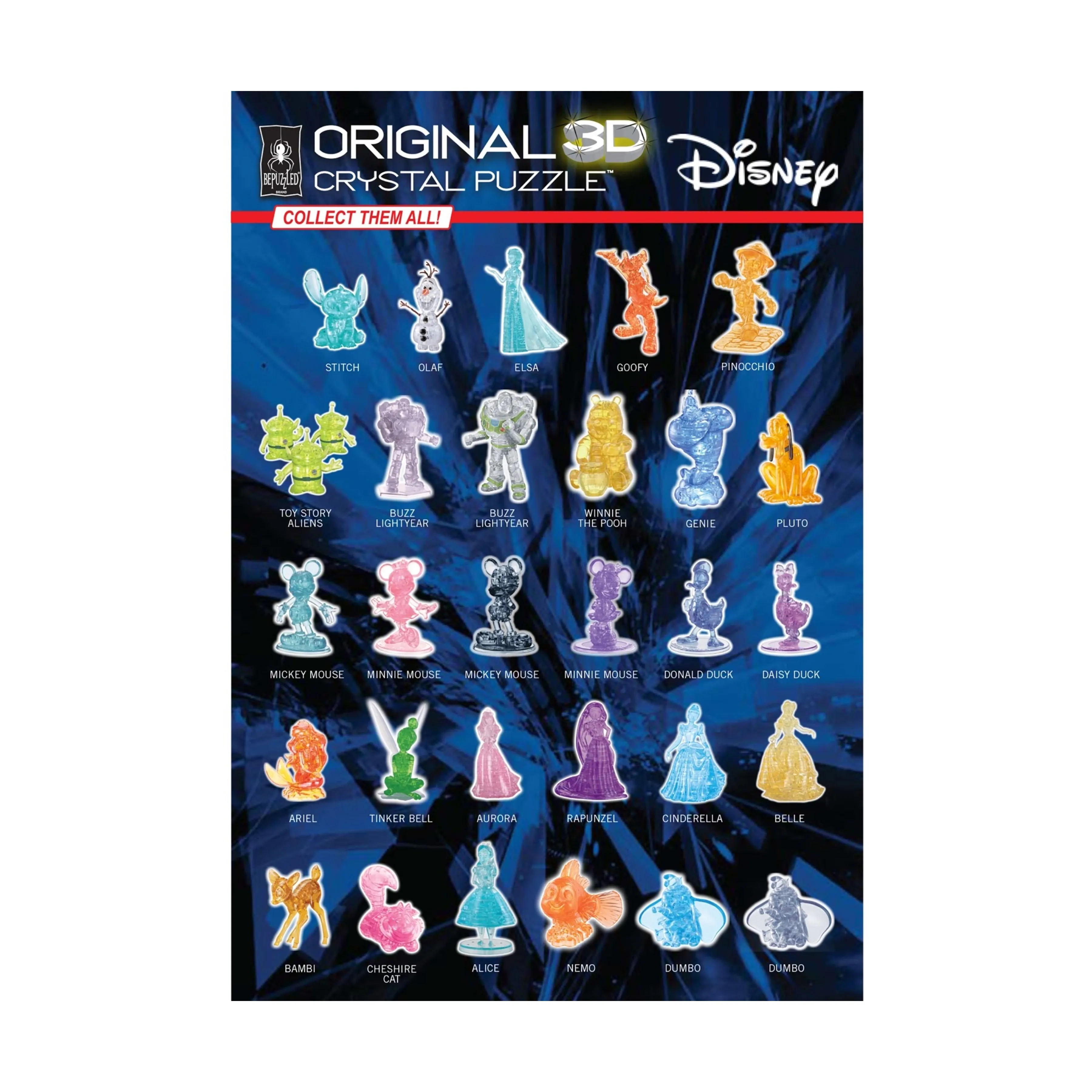 3D Crystal Puzzle - Disney 100 Platinum Edition - Tinker Bell: 43 Pcs