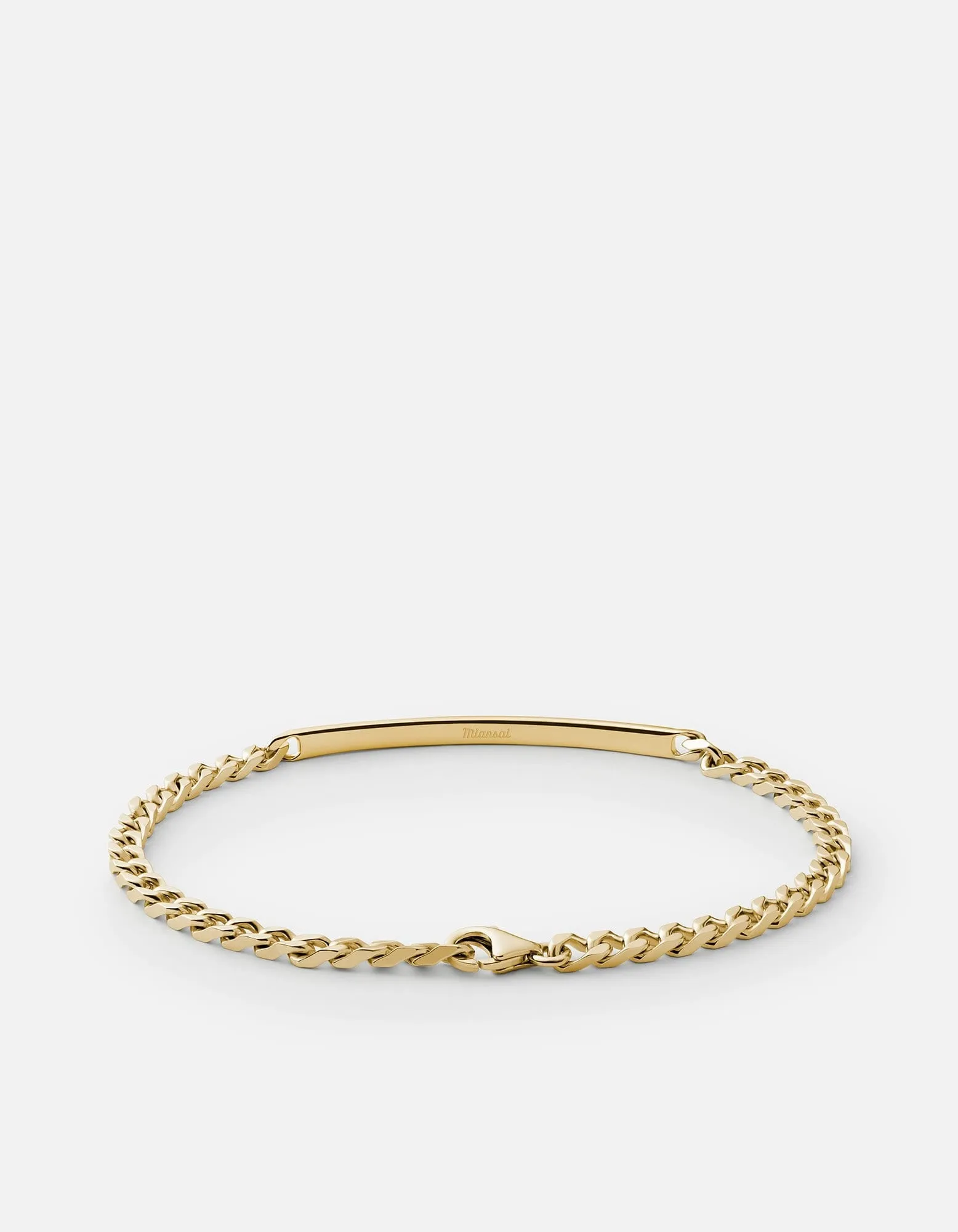 3mm ID Chain Bracelet, Gold Vermeil