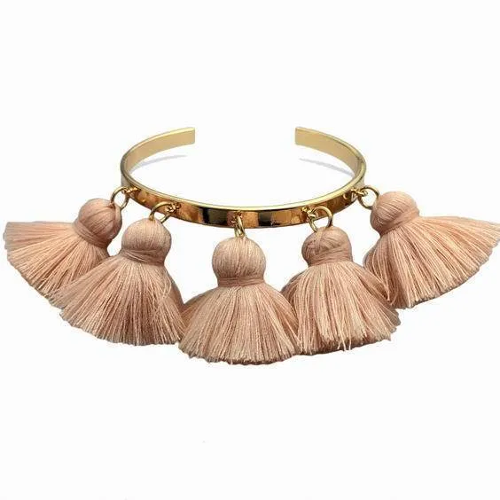 4 Colors Bohemia Tassel Charm Bangle Bracelets