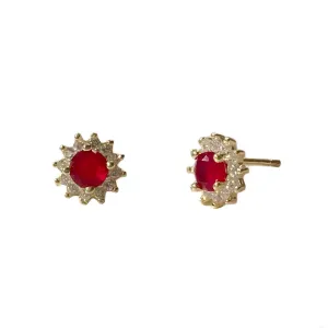 Adriene Petite Round Birthstone Studs