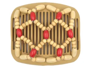 African Butterfly Hair Comb - Ndebele Blonde 79