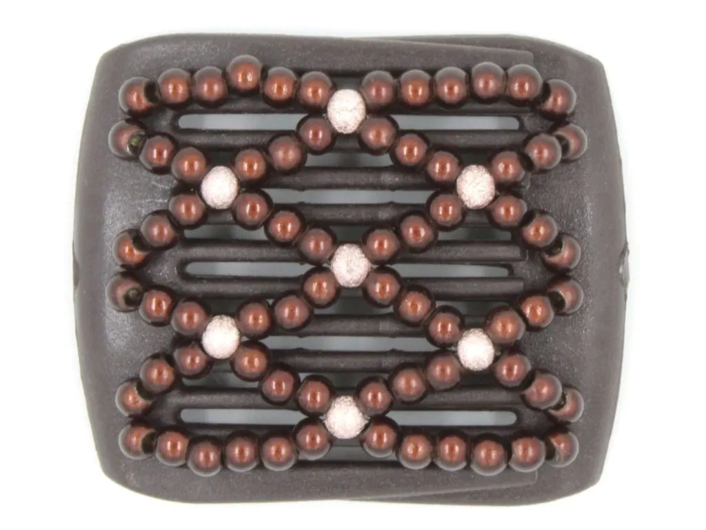 African Butterfly LadyBug Hair Comb - Brown 22