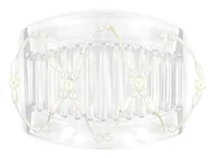 African Butterfly Thick Hair Comb - Beada Tube Clear 25