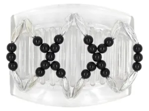 African Butterfly Thick Hair Comb - Dalena Clear 95