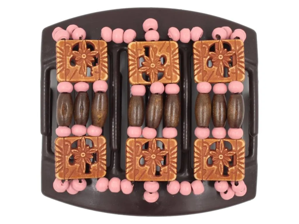 African Butterfly Thick Hair Comb - Tripla Brown 67