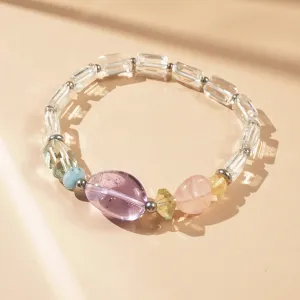 Amethyst, Lemon Quartz, Rose Quartz, Aquamarine, Citrine and Clear Quartz