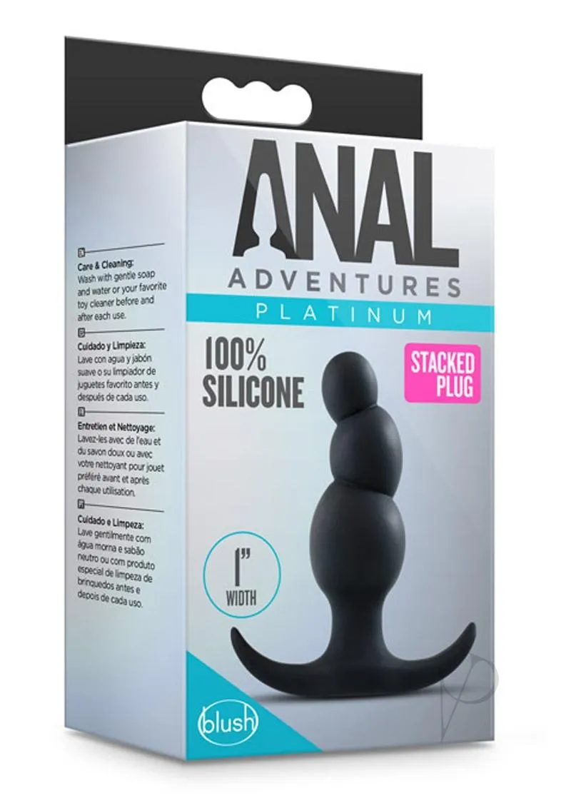 Anal Adv Platinum Stacked Plug Black