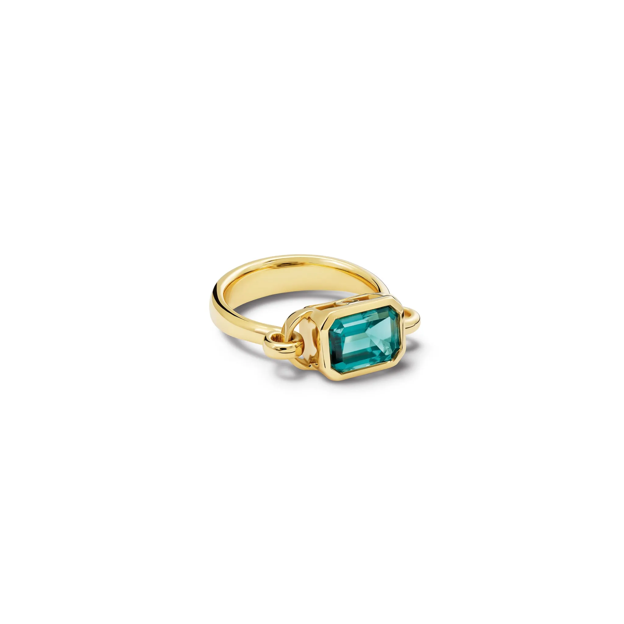 Baguette Ring 18ct Yellow Gold - Indicolite Tourmaline