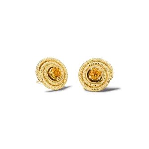 Basket Earring Halos Yellow Gold