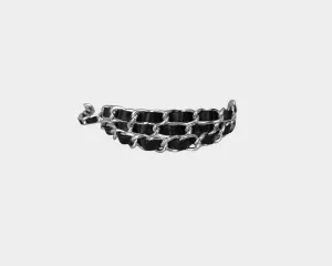 Black & Silver Multi Layer Link Choker - The Park Avenue