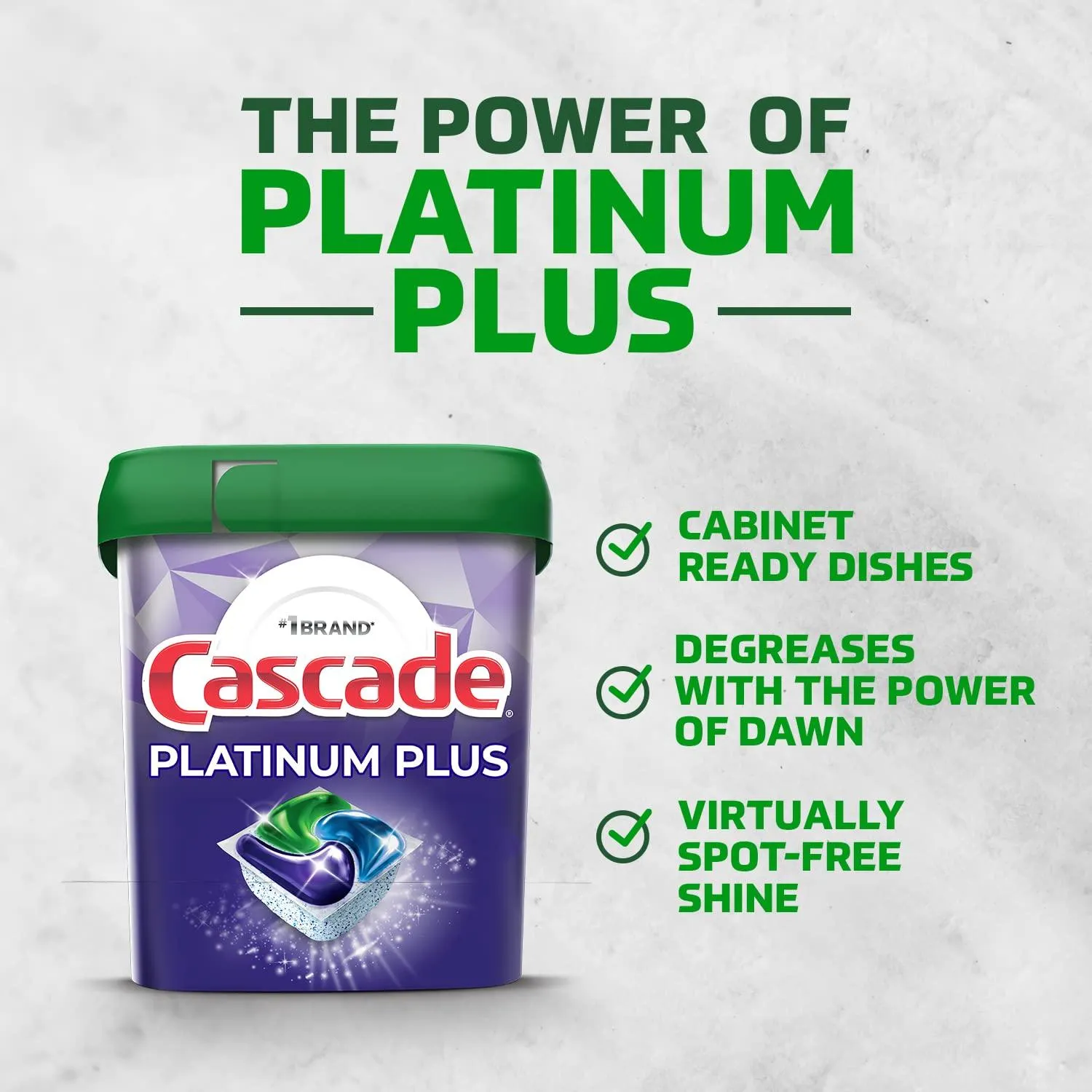 Cascade Dishwasher Detergent Pods, Platinum Plus ActionPacs, Fresh Scent, 46 Count