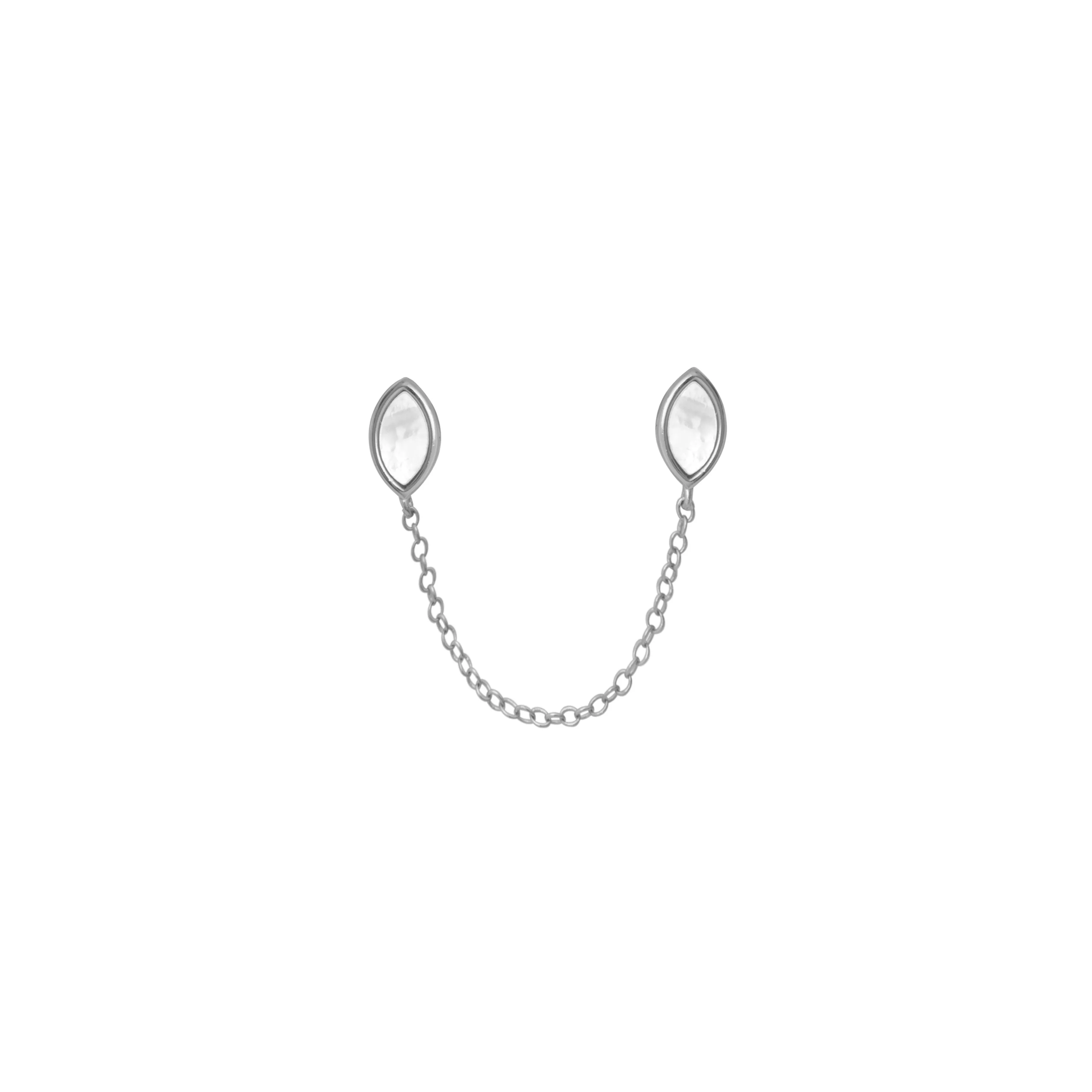 CASSIA CHAIN STUDS SILVER