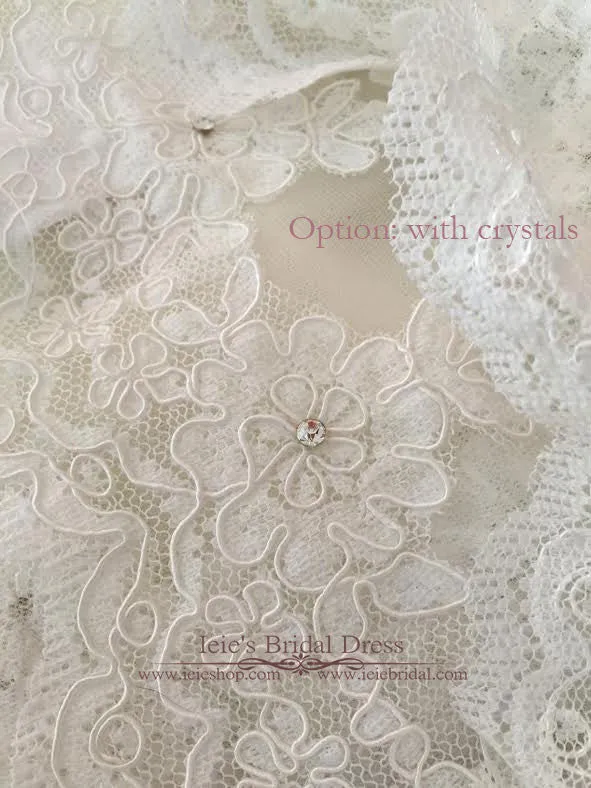 Chapel Length Lace Mantilla Wedding Veil | VG1001