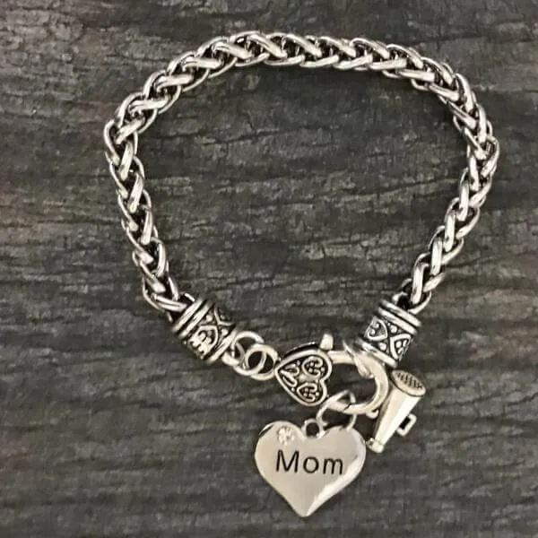 Cheer Mom Rope Chain Charm Bracelet