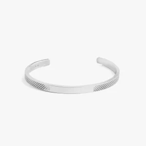 Classic Bangle In Rhodium Plated Silver- Engravable