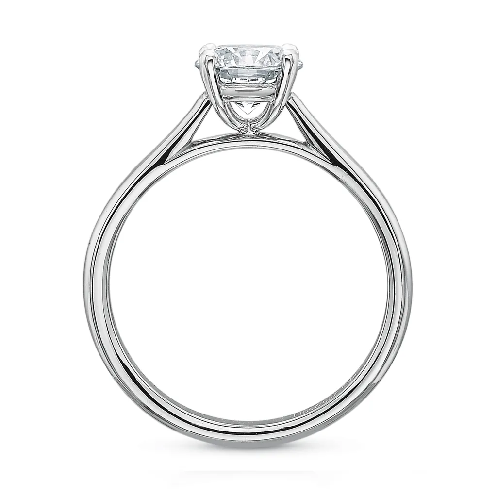 Classic Solitaire Diamond Platinum Engagement Ring