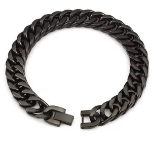 Classy Men Black Chain Bracelet