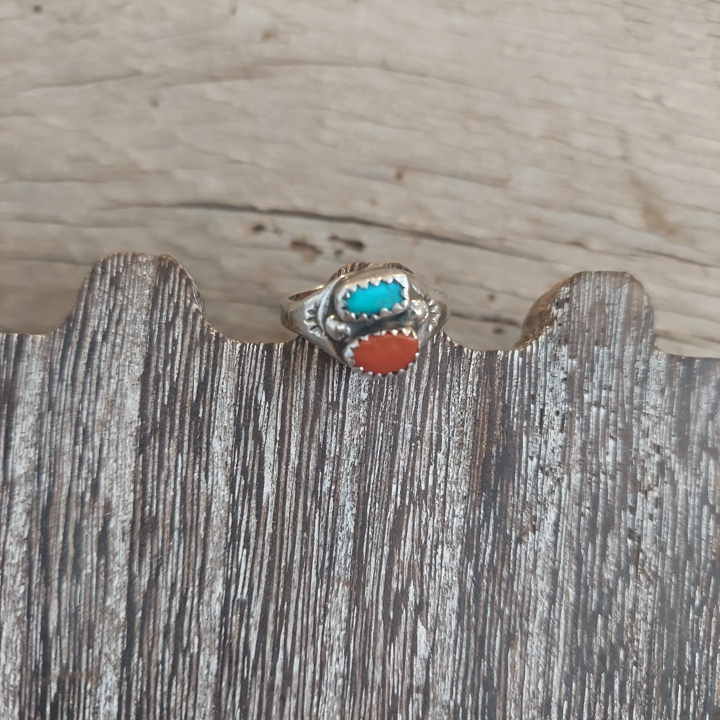 Coral & Turquoise Ring