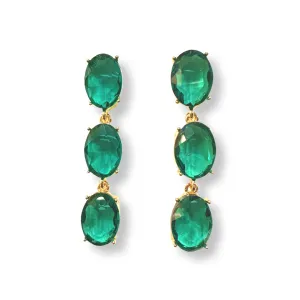 Crytsa Oval Drop Earrings