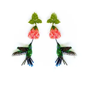 Cuban Emerald Hummingbird Earrings