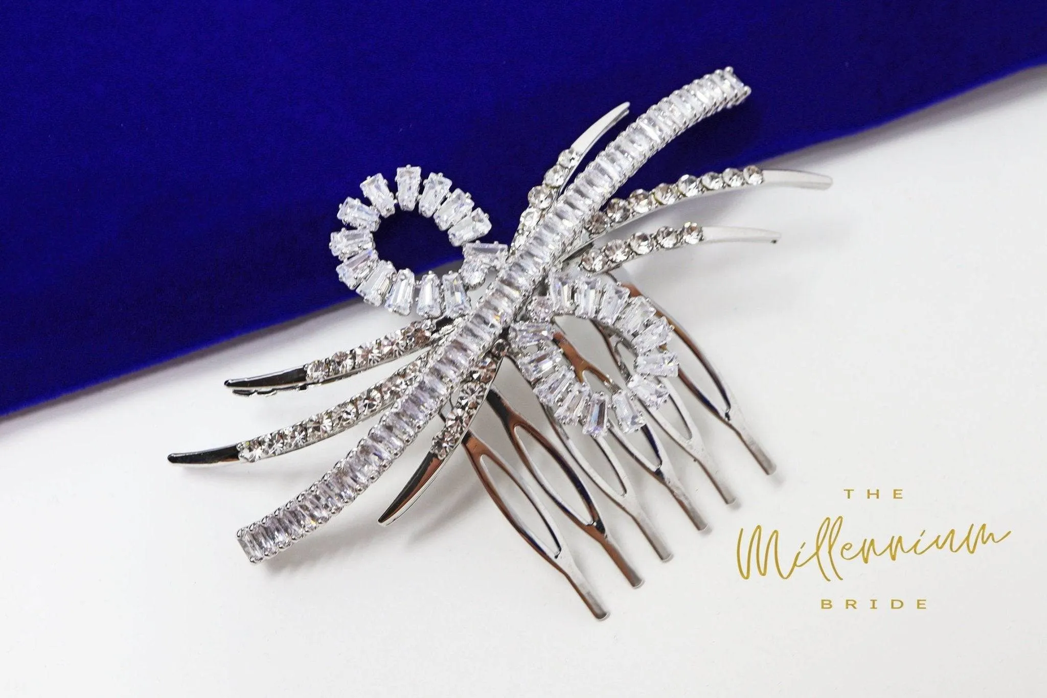 Cubic Zirconia, Diamond Infinite Love Bridal Hair Comb, Bridal Hair Accessories, Wedding Hair Accessory, Bridal Hair Comb.