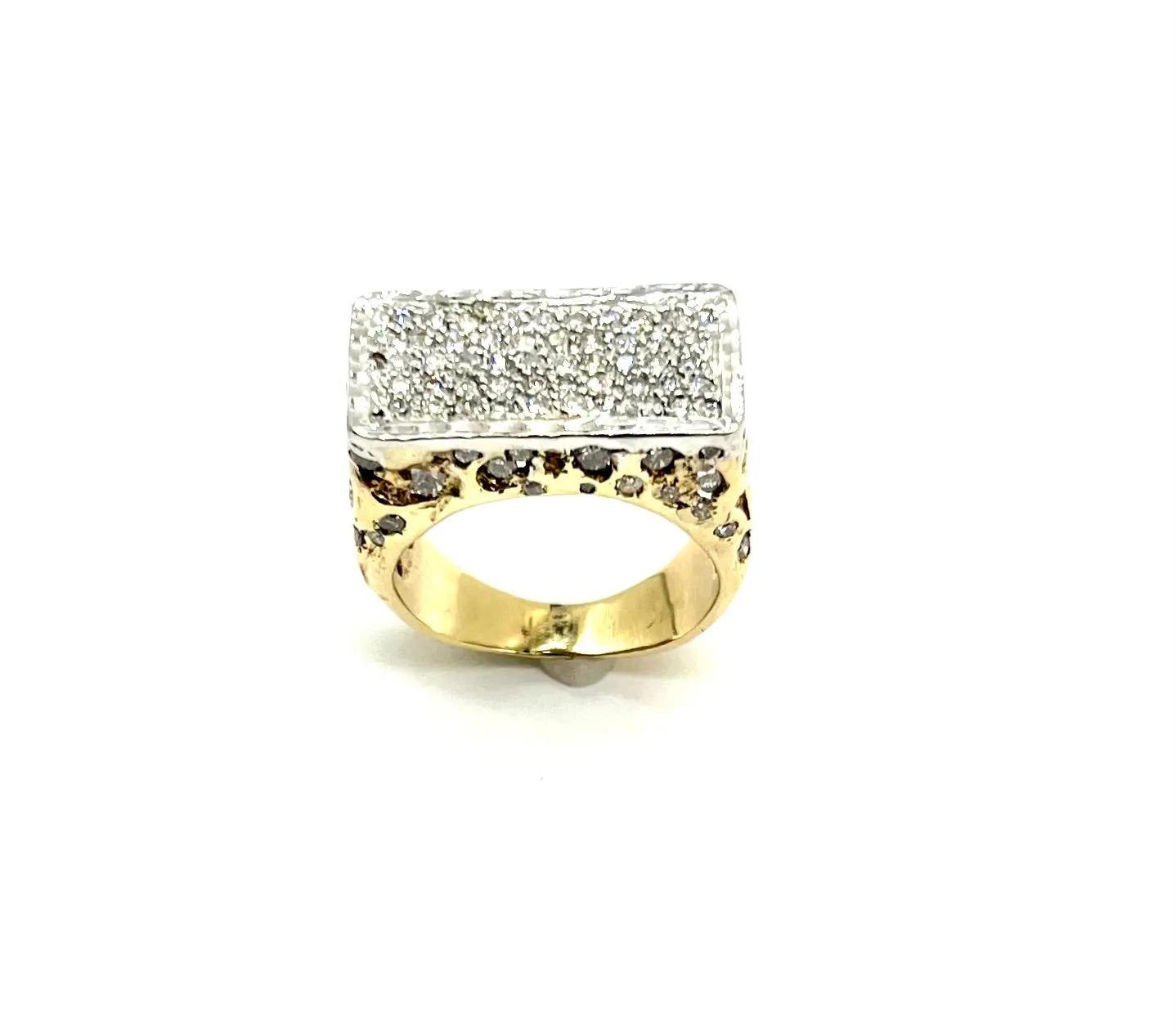 Custom Men’s 4.50ctw Pave Diamond Ring