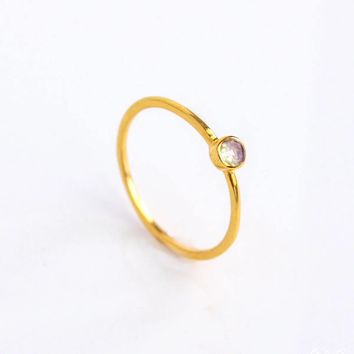 Dainty Stacking Opalite Ring - October Birthstone