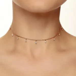 Dangling Diamond Choker