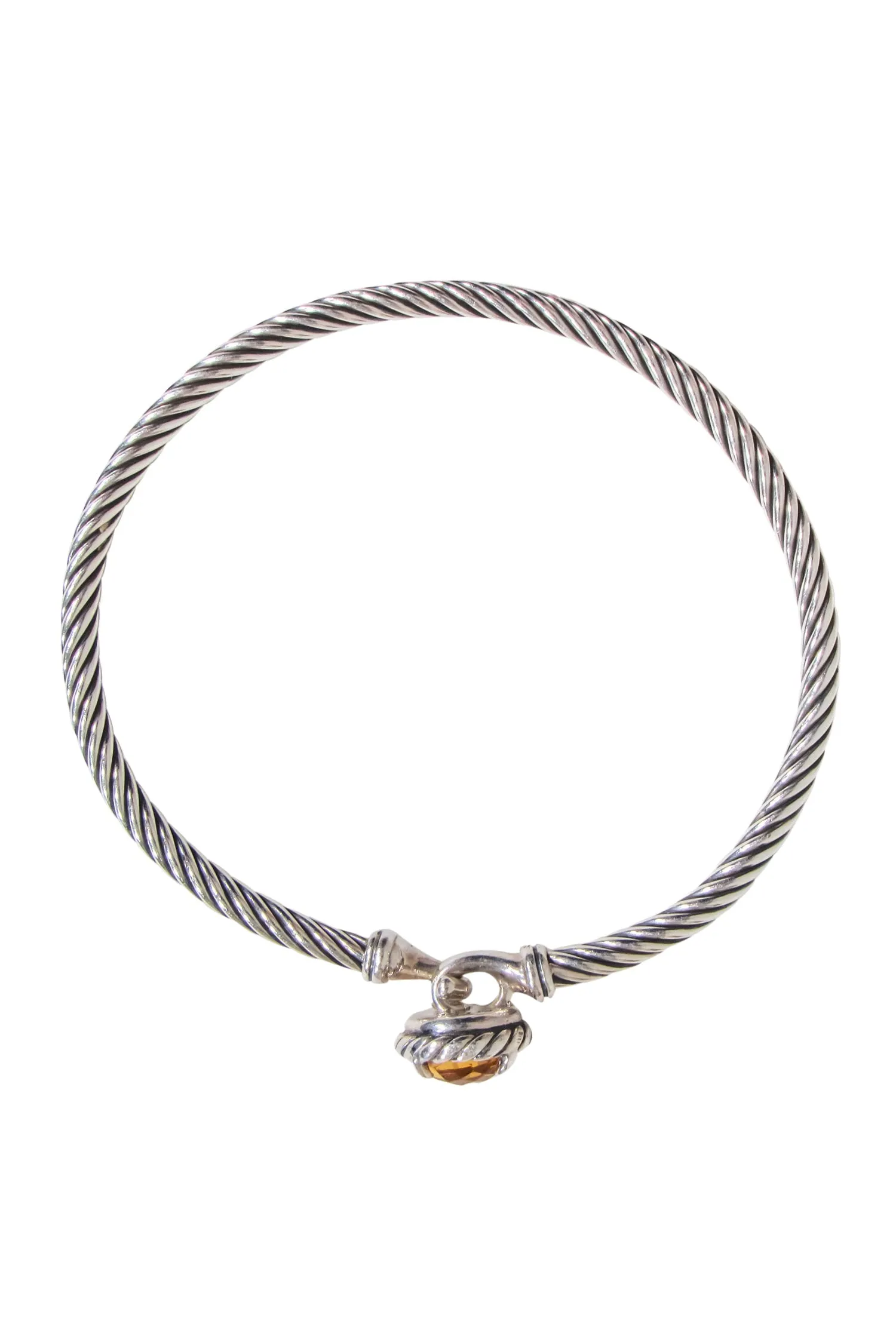 David Yurman - "Petite Chatelaine" Bracelet in Sterling Silver w/ Citrine