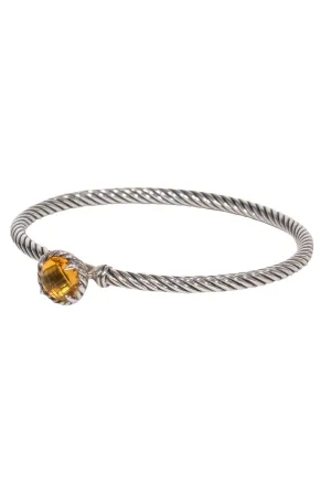 David Yurman - "Petite Chatelaine" Bracelet in Sterling Silver w/ Citrine