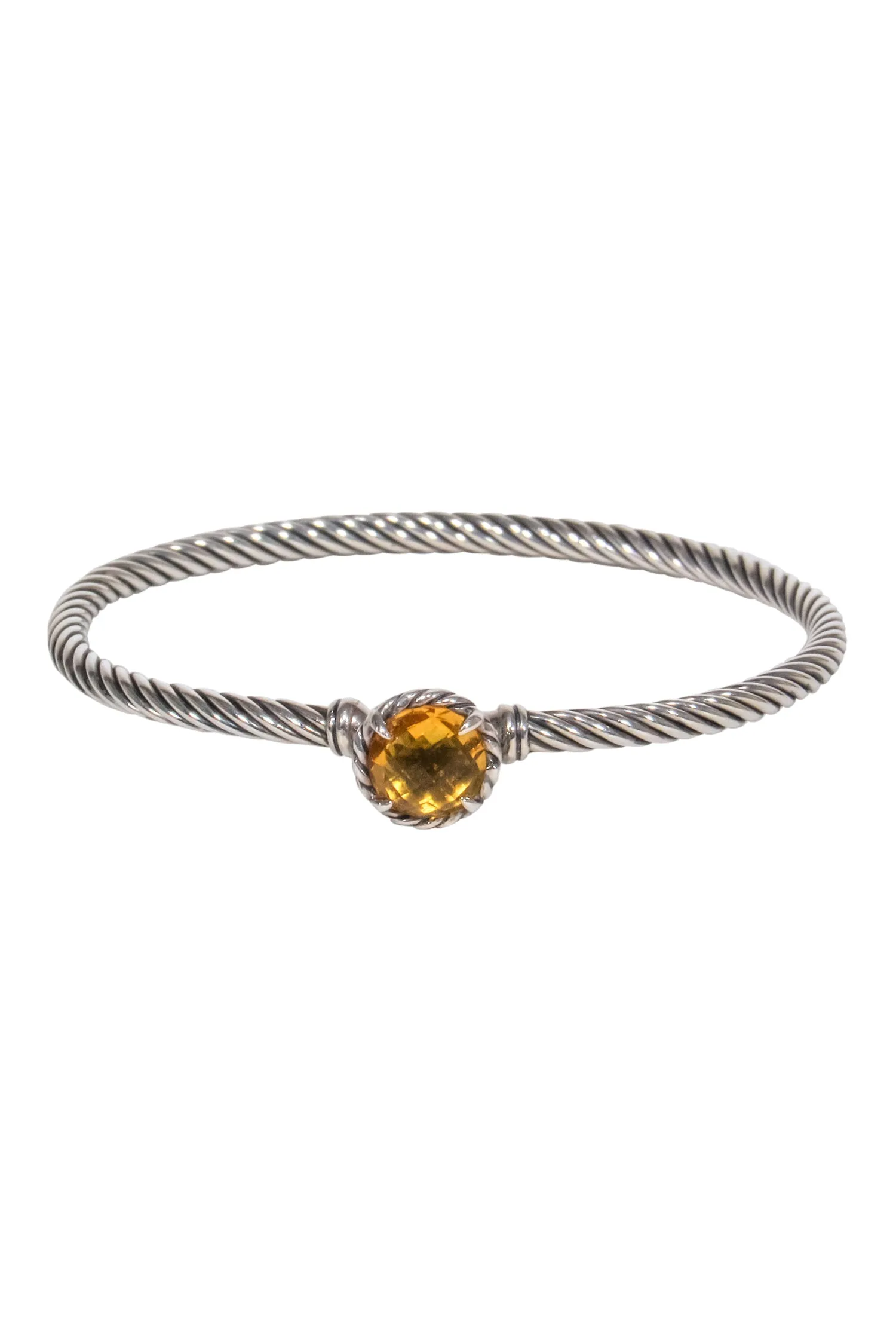 David Yurman - "Petite Chatelaine" Bracelet in Sterling Silver w/ Citrine