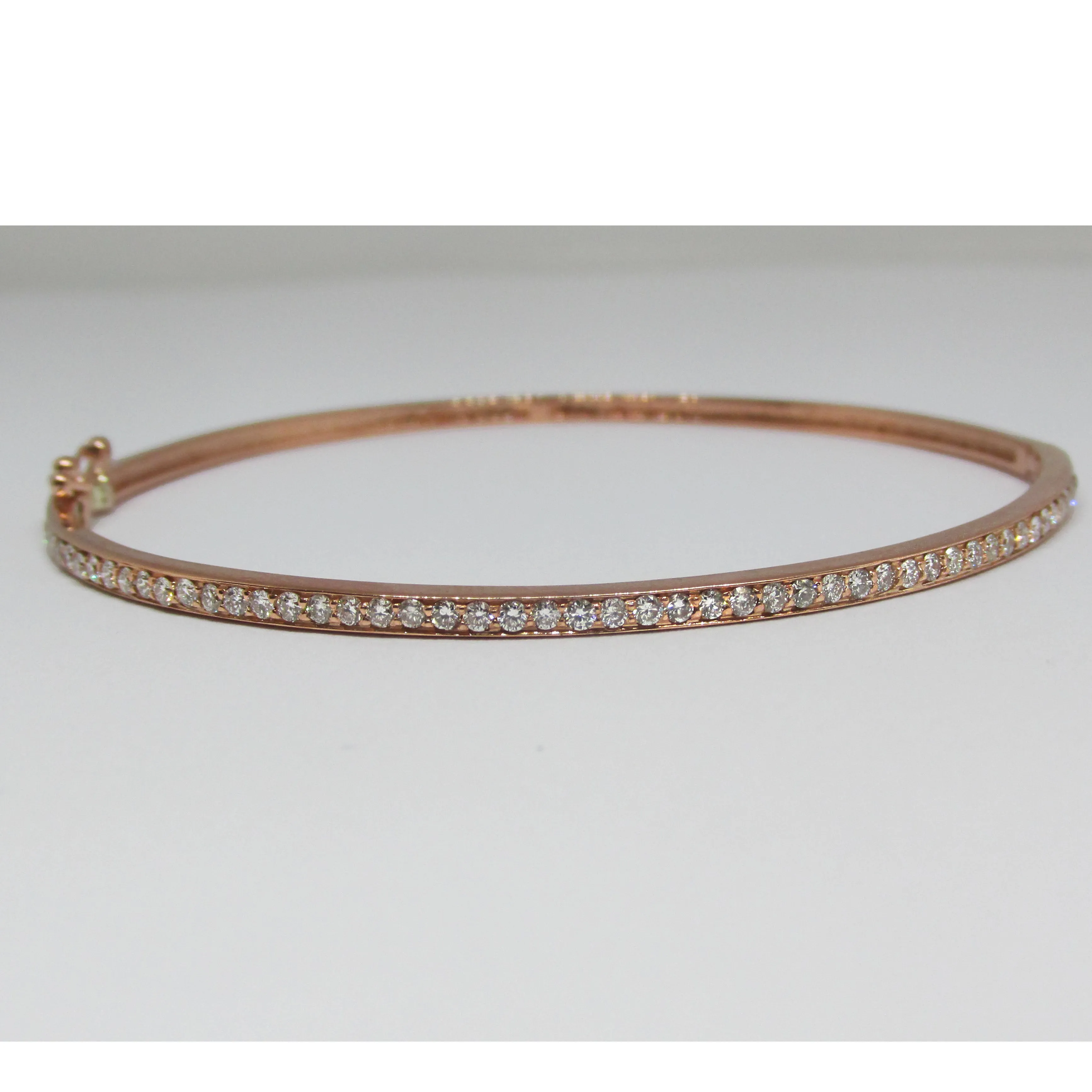 Diamond Bangle Bracelet 14K Rose Gold 0.50 Ct. Tw.