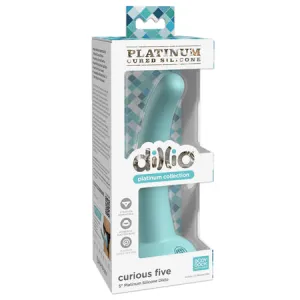 Dillio Platinum 5' Curious Five Silicone Dildo - Teal