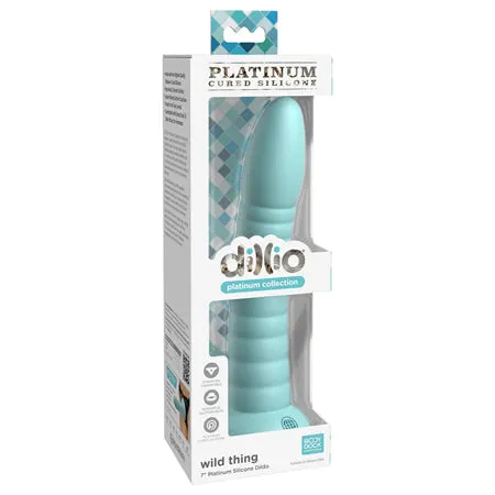 Dillio Platinum 7' Wild Thing Silicone Dildo - Teal