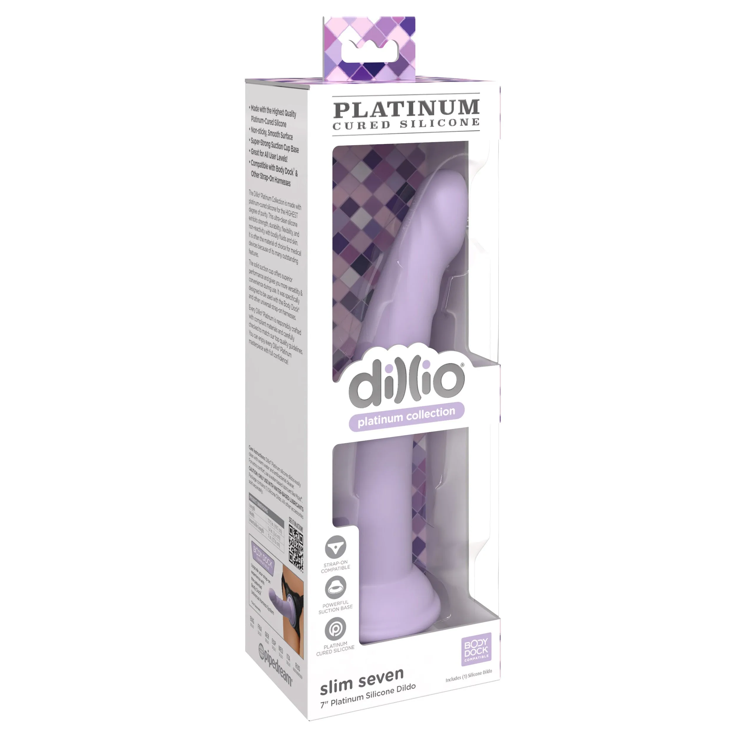 Dillio Platinum Slim Seven 7 inch Dildo