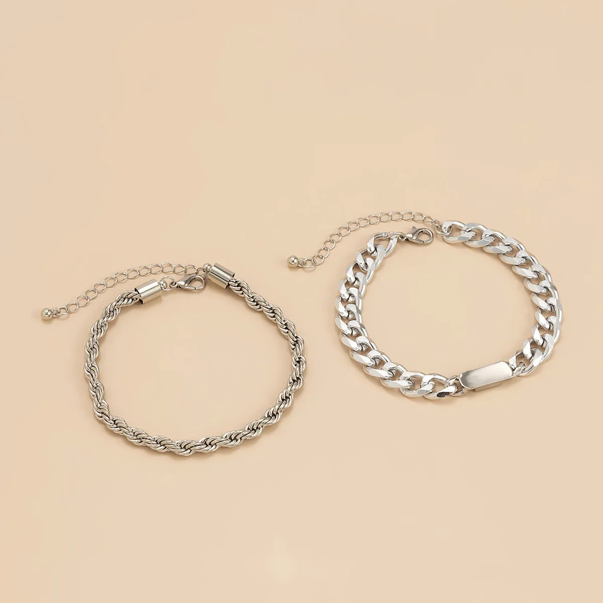 Double layered stitching versatile adjustable bracelet